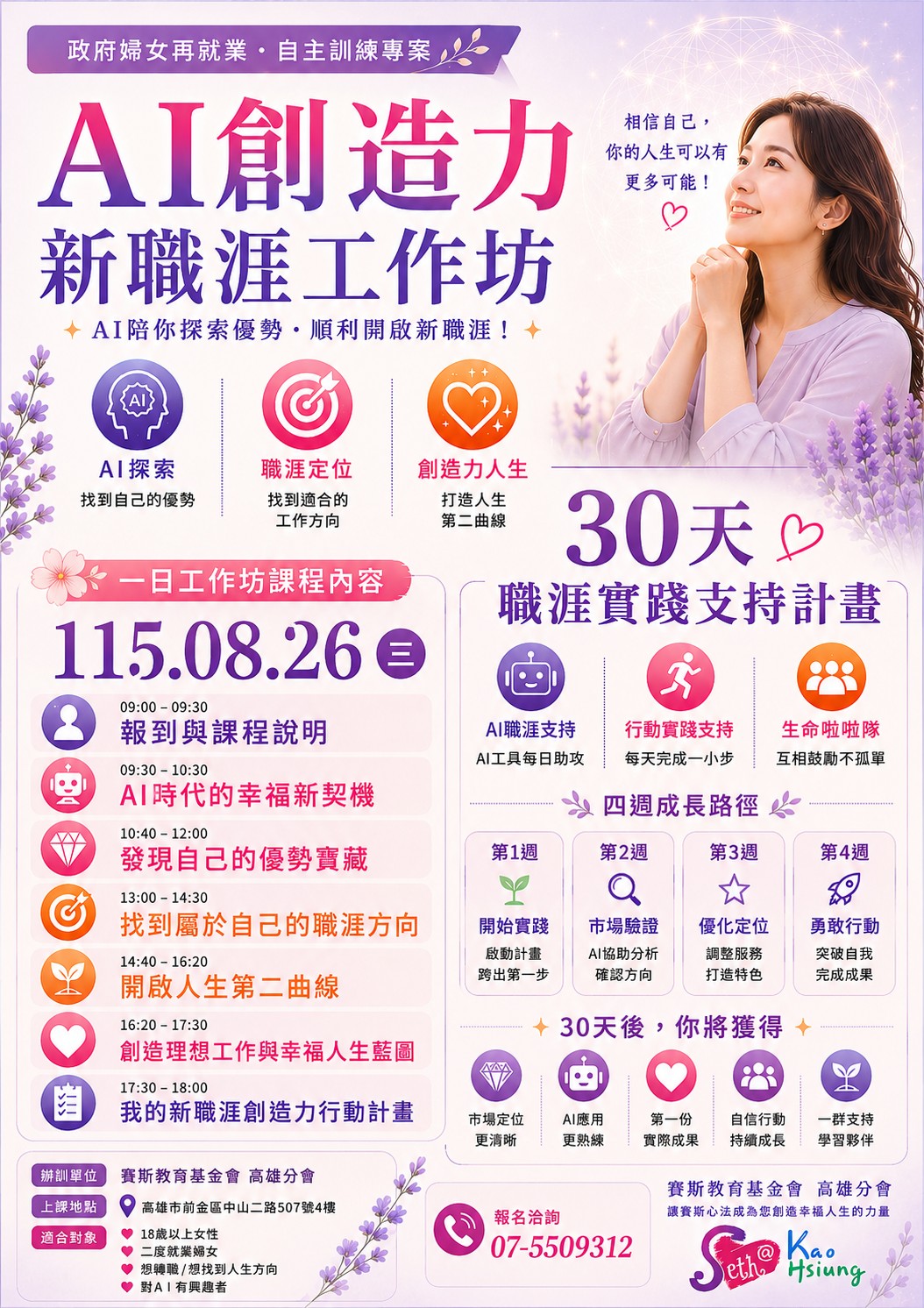 【政府補助最高3萬】婦女再就業課程｜AI創造力新職涯工作坊