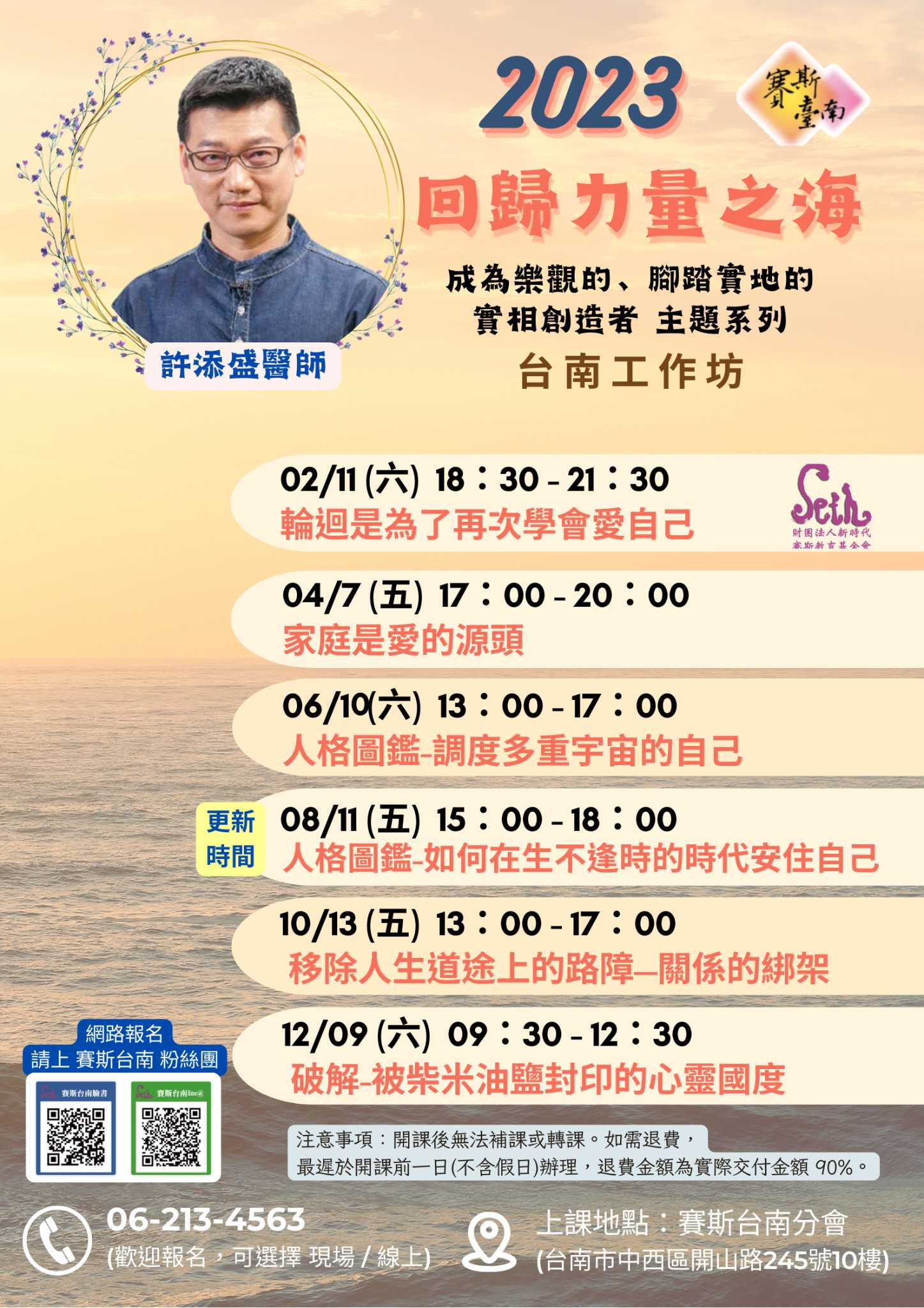 2023台南【許添盛醫師主題系列】工作坊